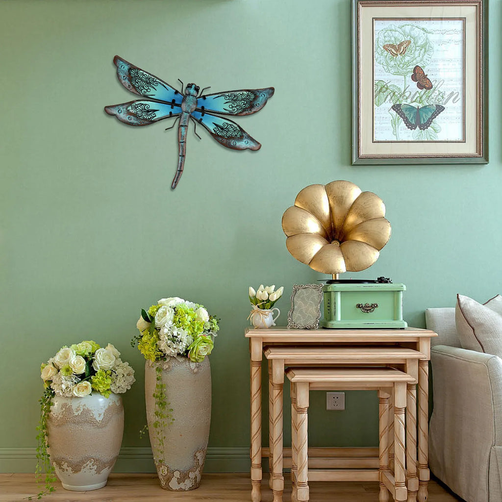 Large dragonfly wall decor-rustic dragonfly metal wall art image 2