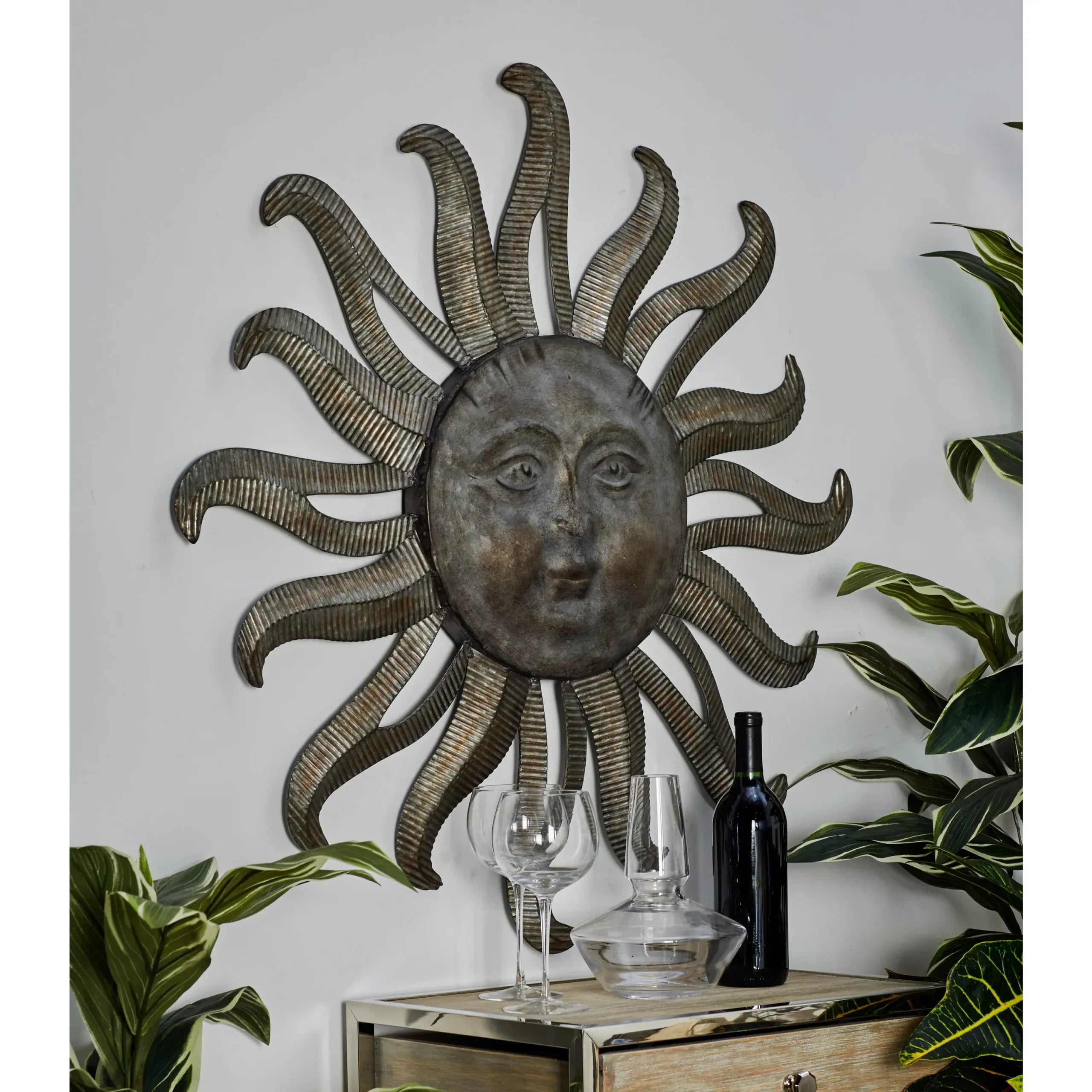 Metal Indoor Outdoor Sun Wall Decor image 2